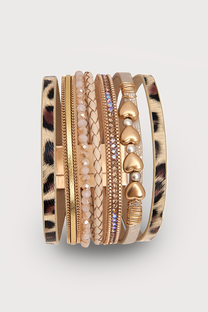 Leopard Heart Leather Bracelet