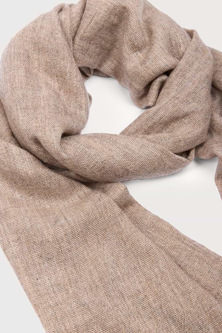 Delicate Wool Scarf dark beige