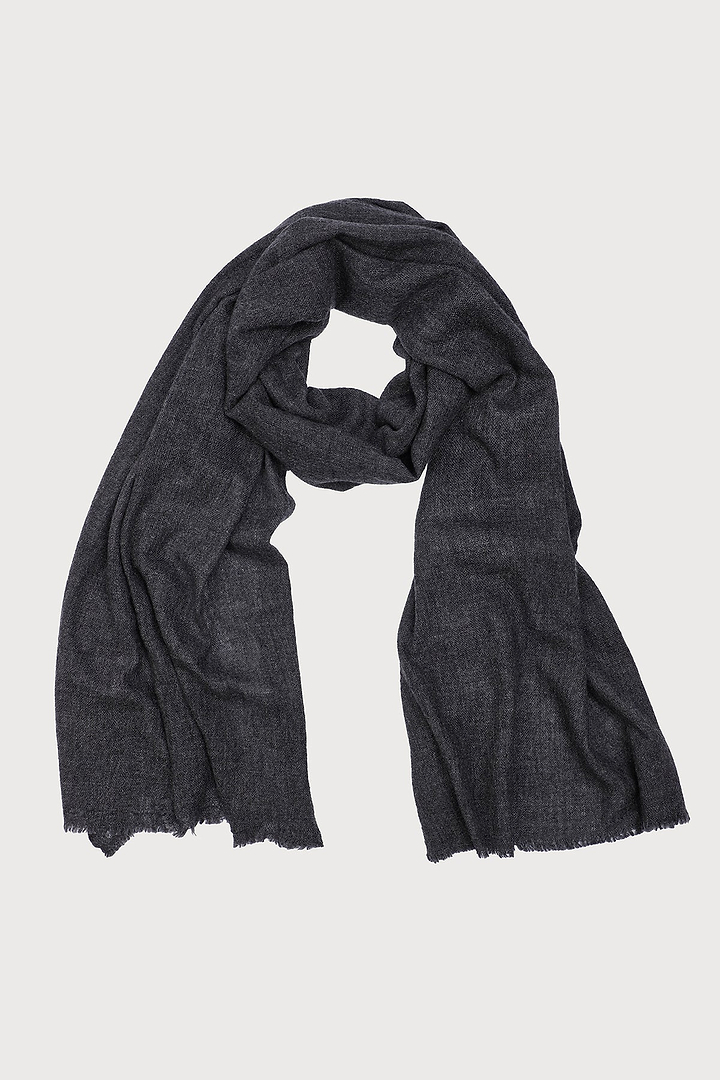 Delicate Wool Scarf dark charcoal