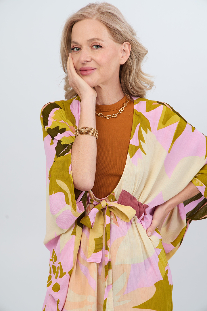 Multicolor Floral Short Kaftan