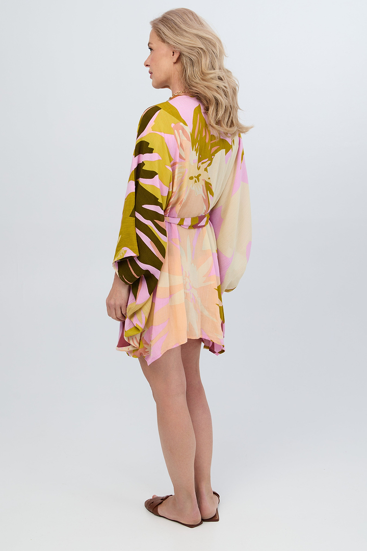 Multicolor Floral Short Kaftan