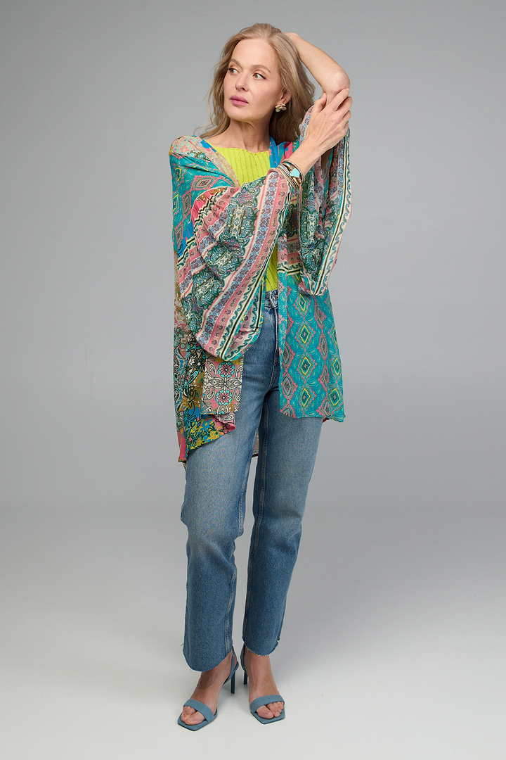 Mystical Garden Ruffle Sleeve Kimono