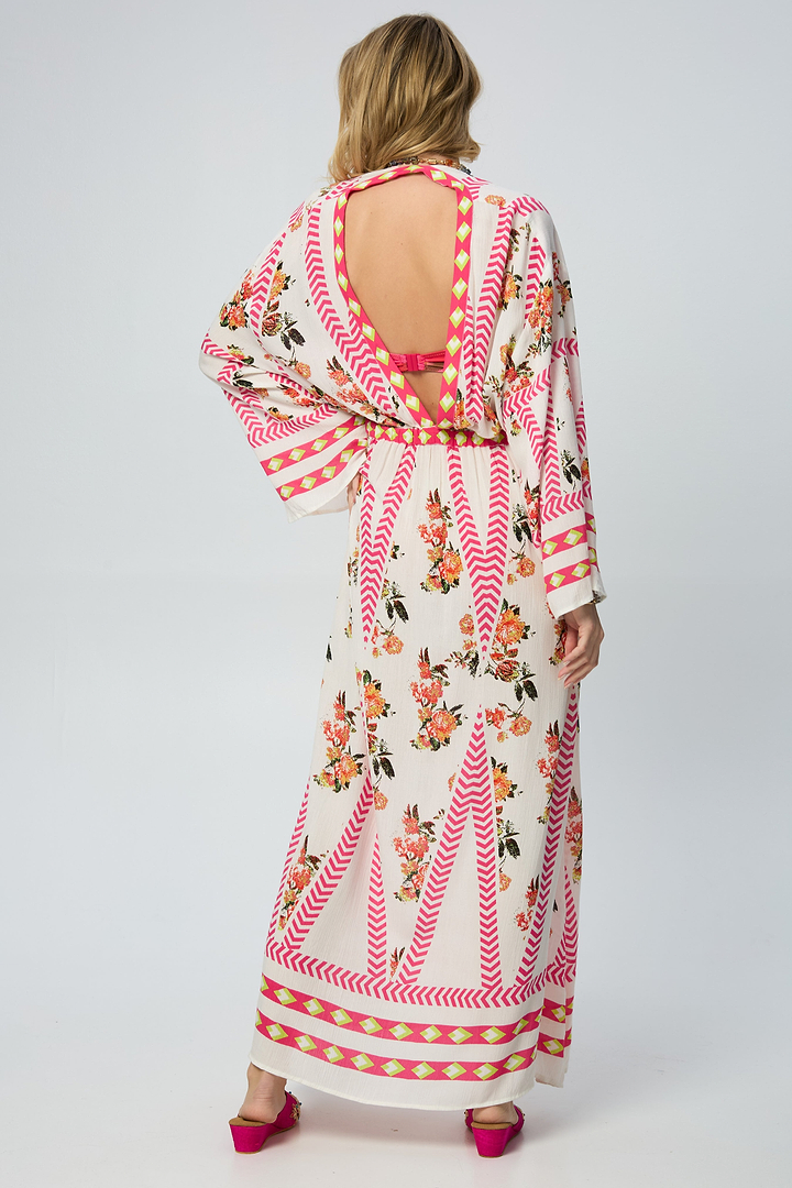 Aztec Floral Keyhole Kaftan