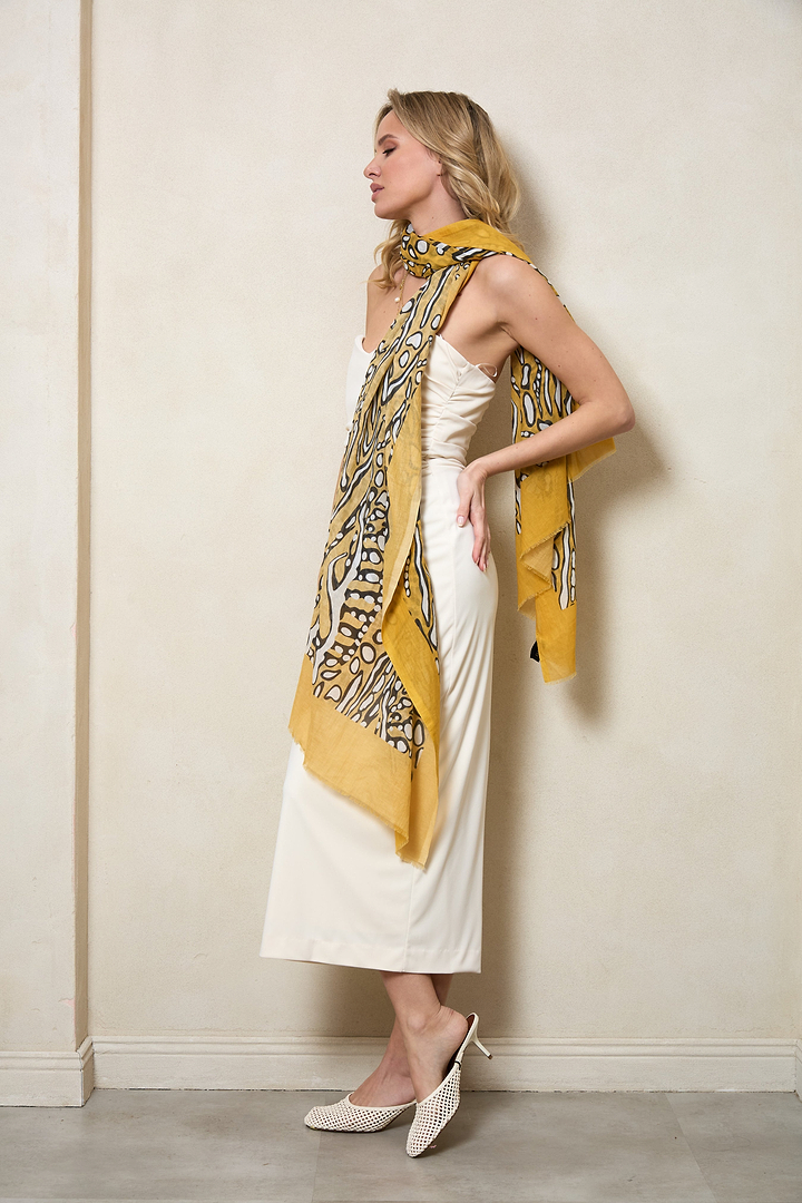 Abstract Animal Print Scarf
