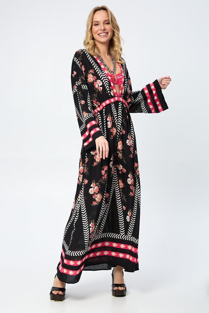Aztec Floral Keyhole Kaftan