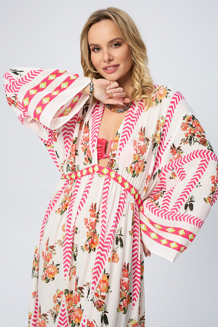 Aztec Floral Keyhole Kaftan