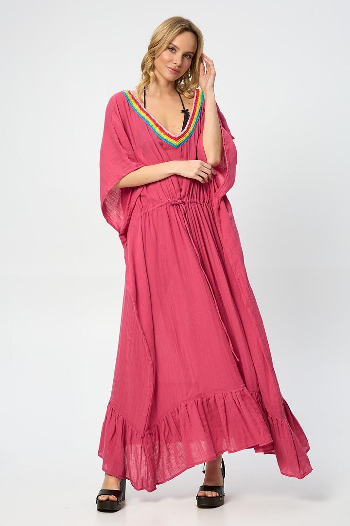 Crochet Rainbow Kaftan Maxi