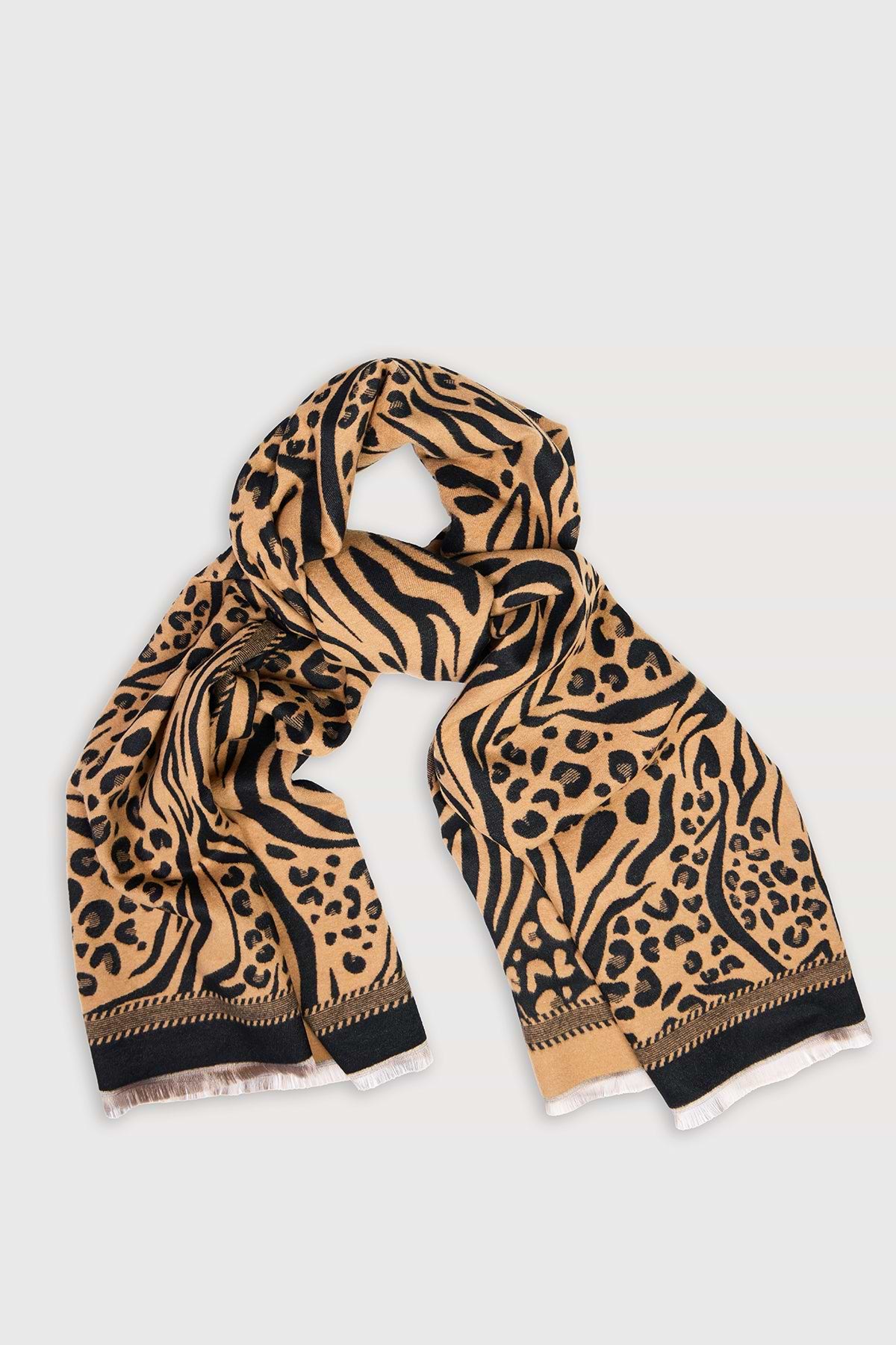 Animal Print Reversible Scarf – SAACHI