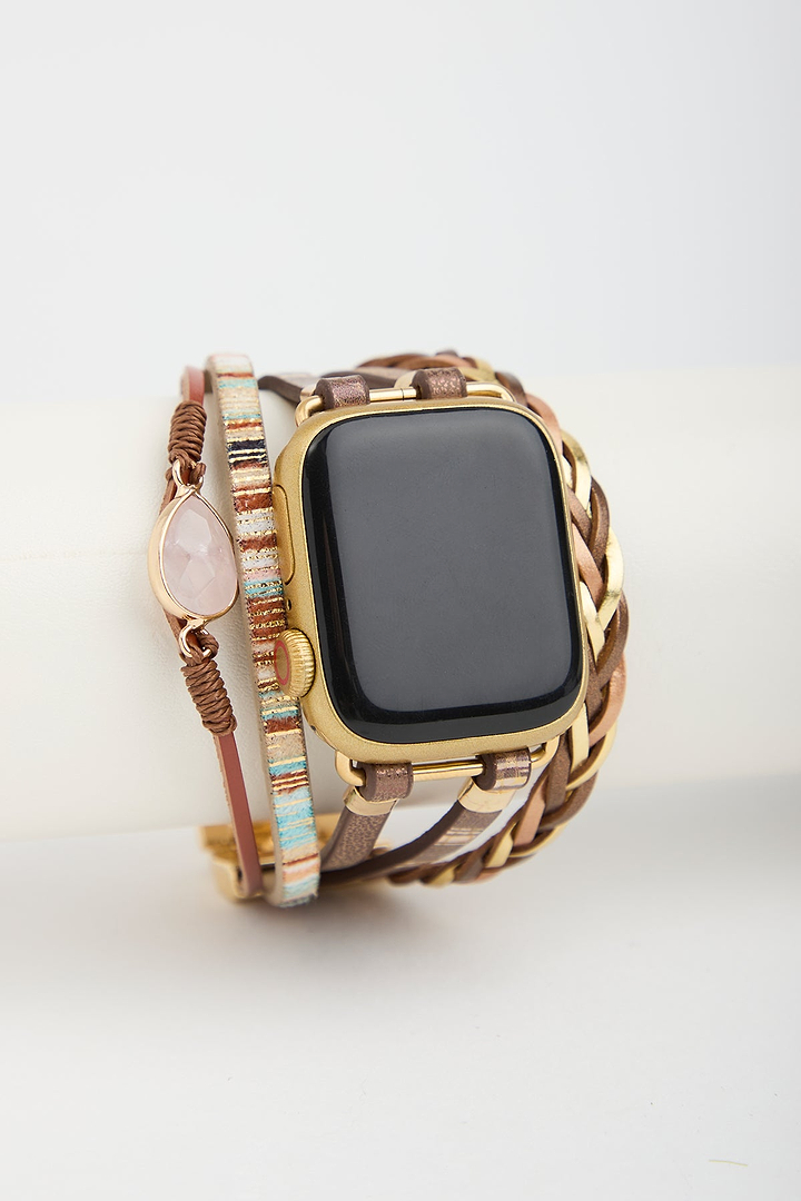 Boho Crystal Leather Apple Band