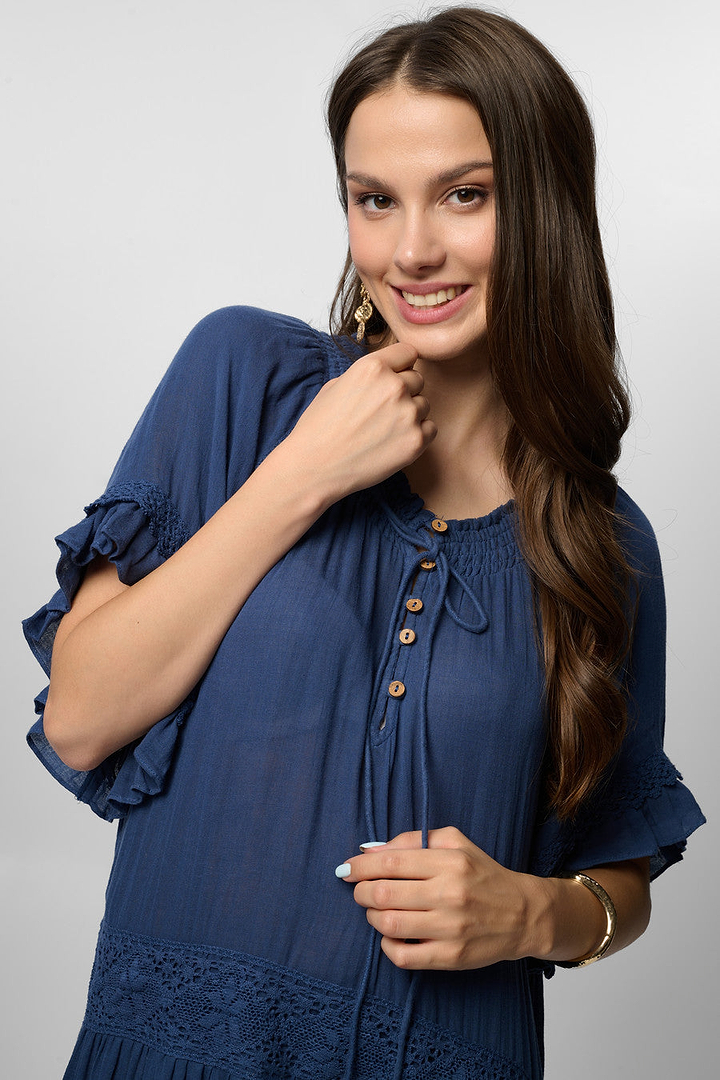 Cotton Long Kaftan Dress