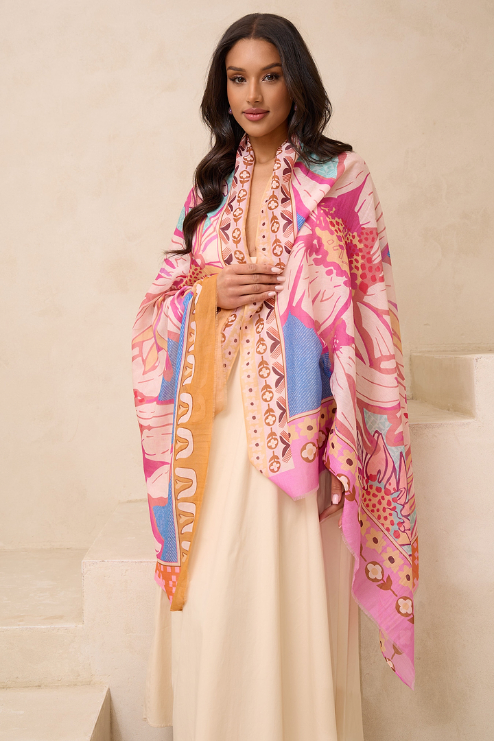 Floral Haze Printed Scarf