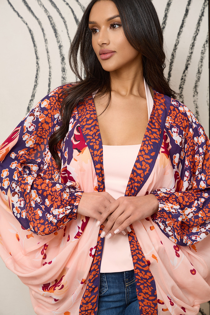 Kimono Mixed Print Floral