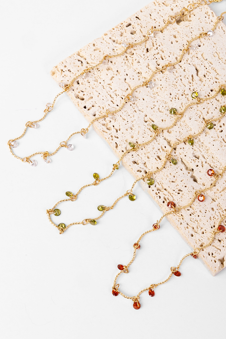 Crystal Dainty Station Necklace