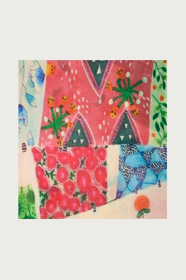 Patchwork Printed Scarf - Multi