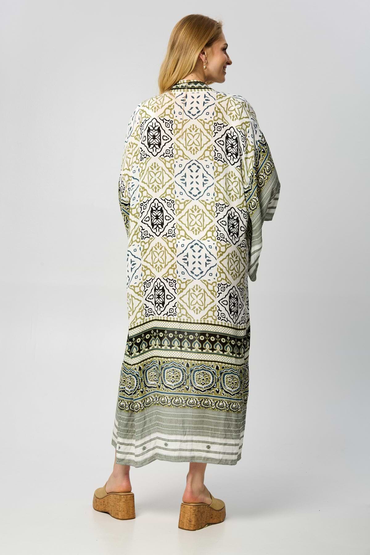Mosaic Tile Pattern Kimono