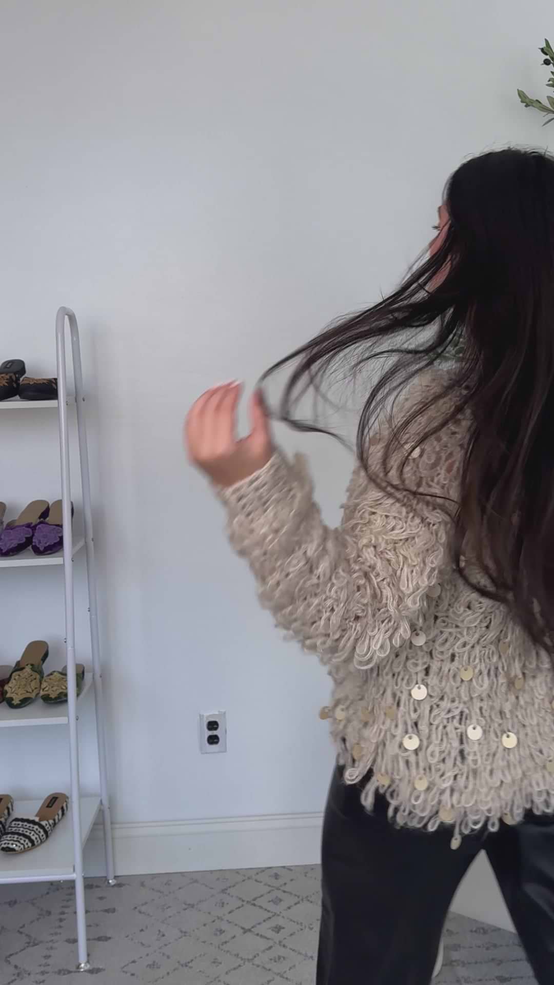 Sequined Loop Knit Cardigan – SAACHI