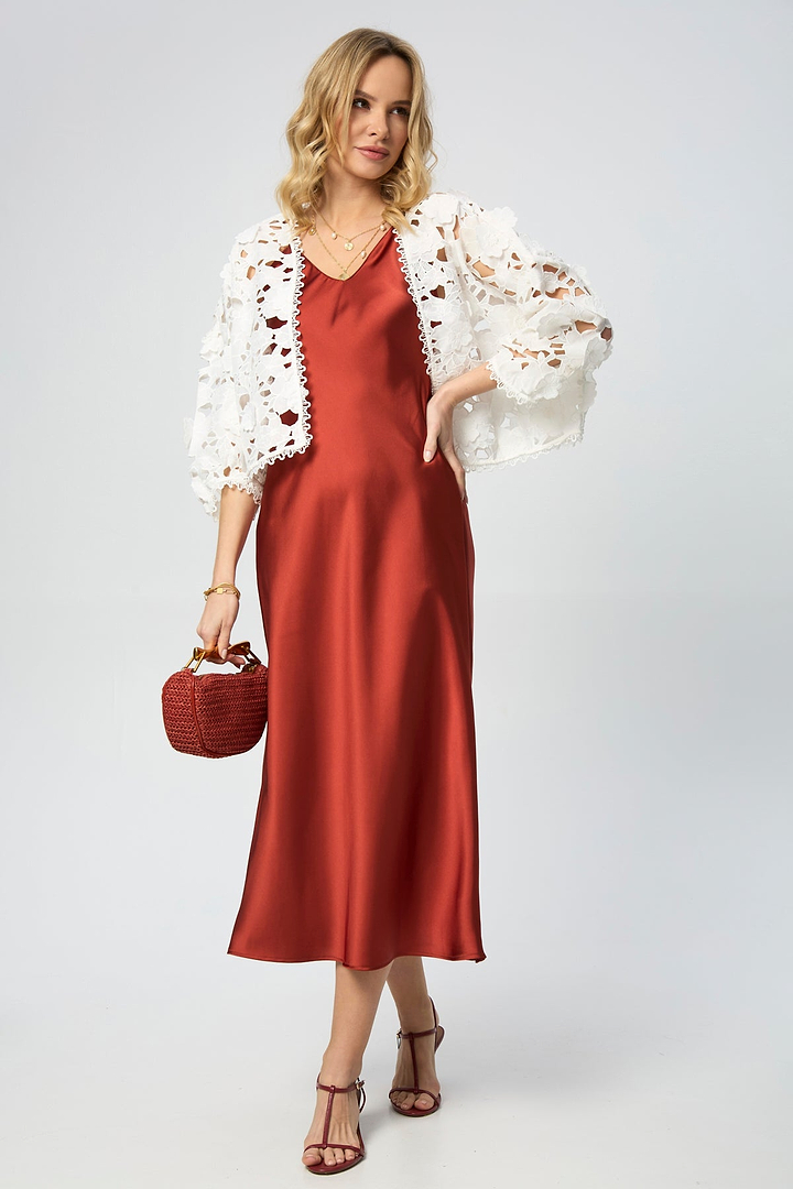 Floral Lace Cut Out Bolero