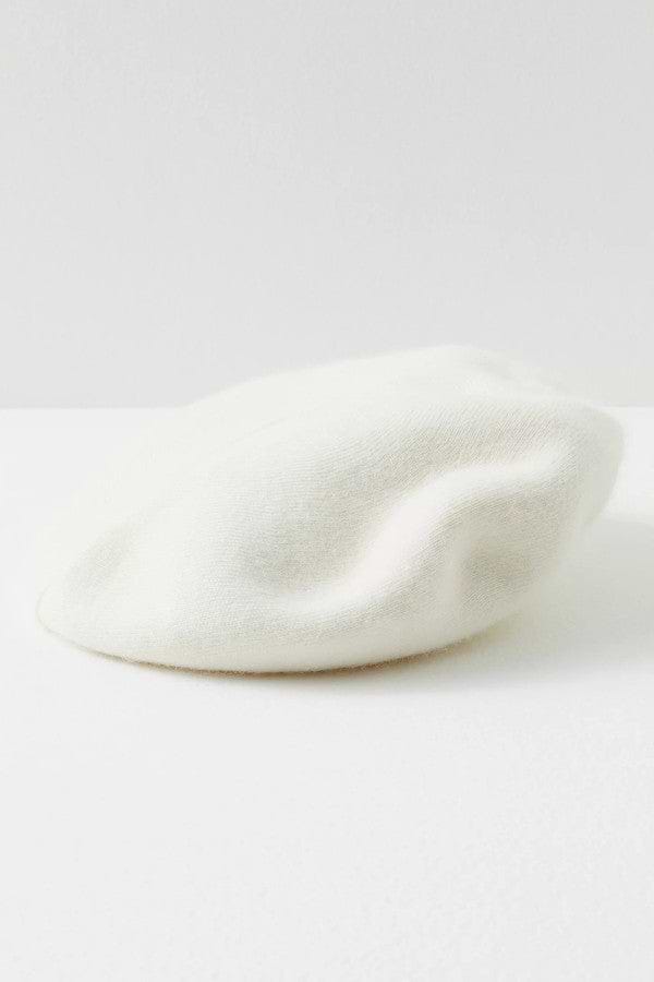 Pearl Embellished Floral Beret Ivory
