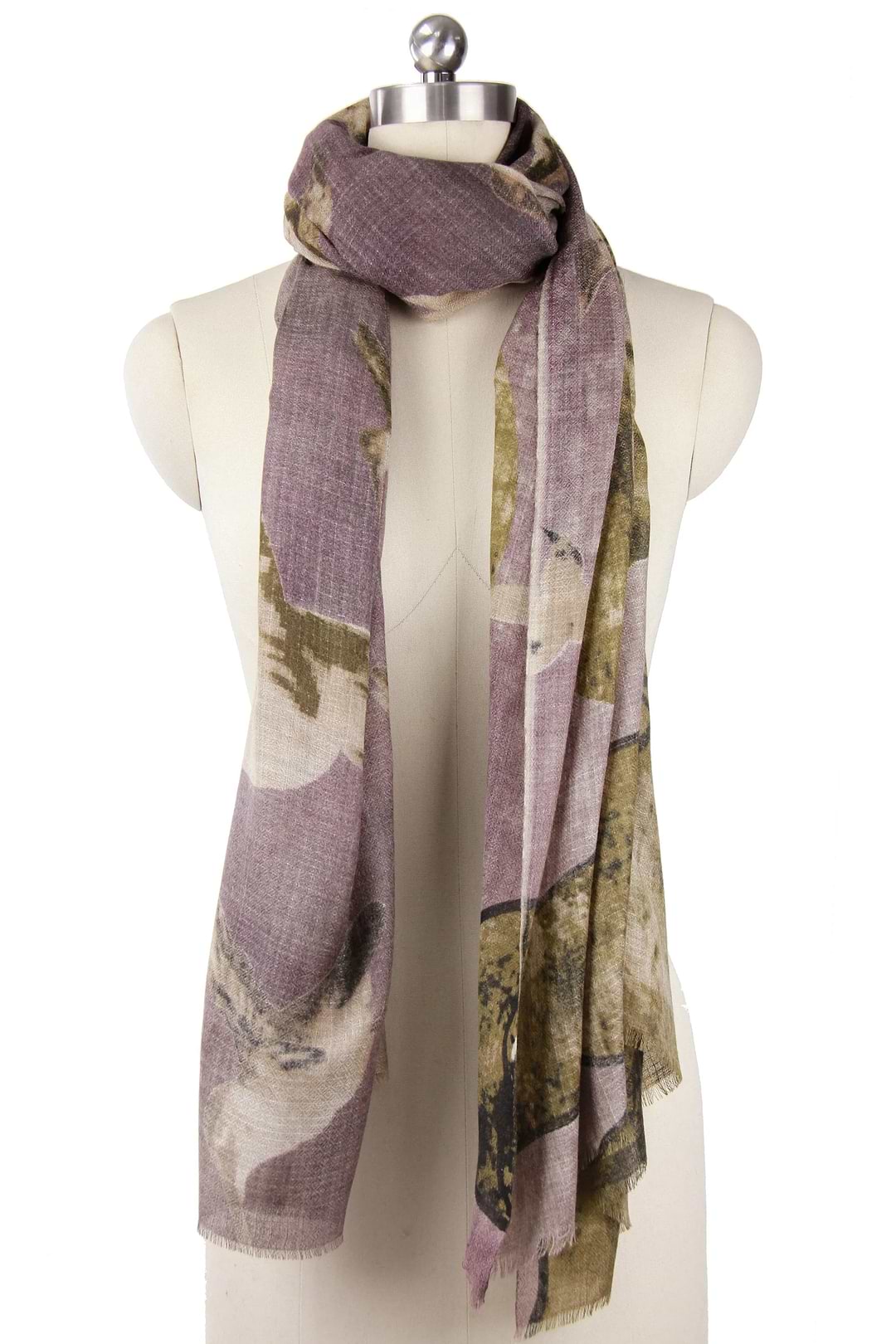 Hummingbird Printed Scarf - Thistle