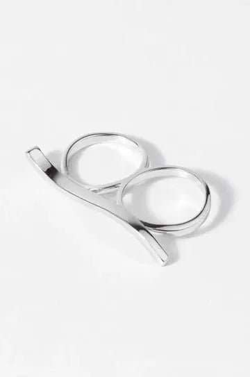 Double the Bar Ring Silver
