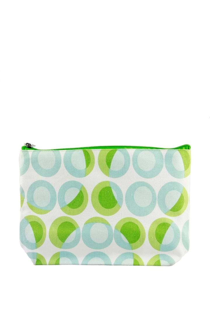 Retro Cosmetic Bag Green Yellow