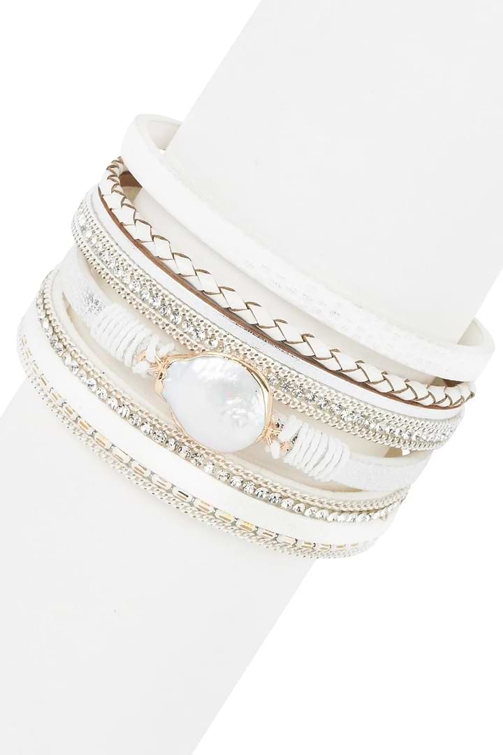 Santorini Pearl Bracelet White