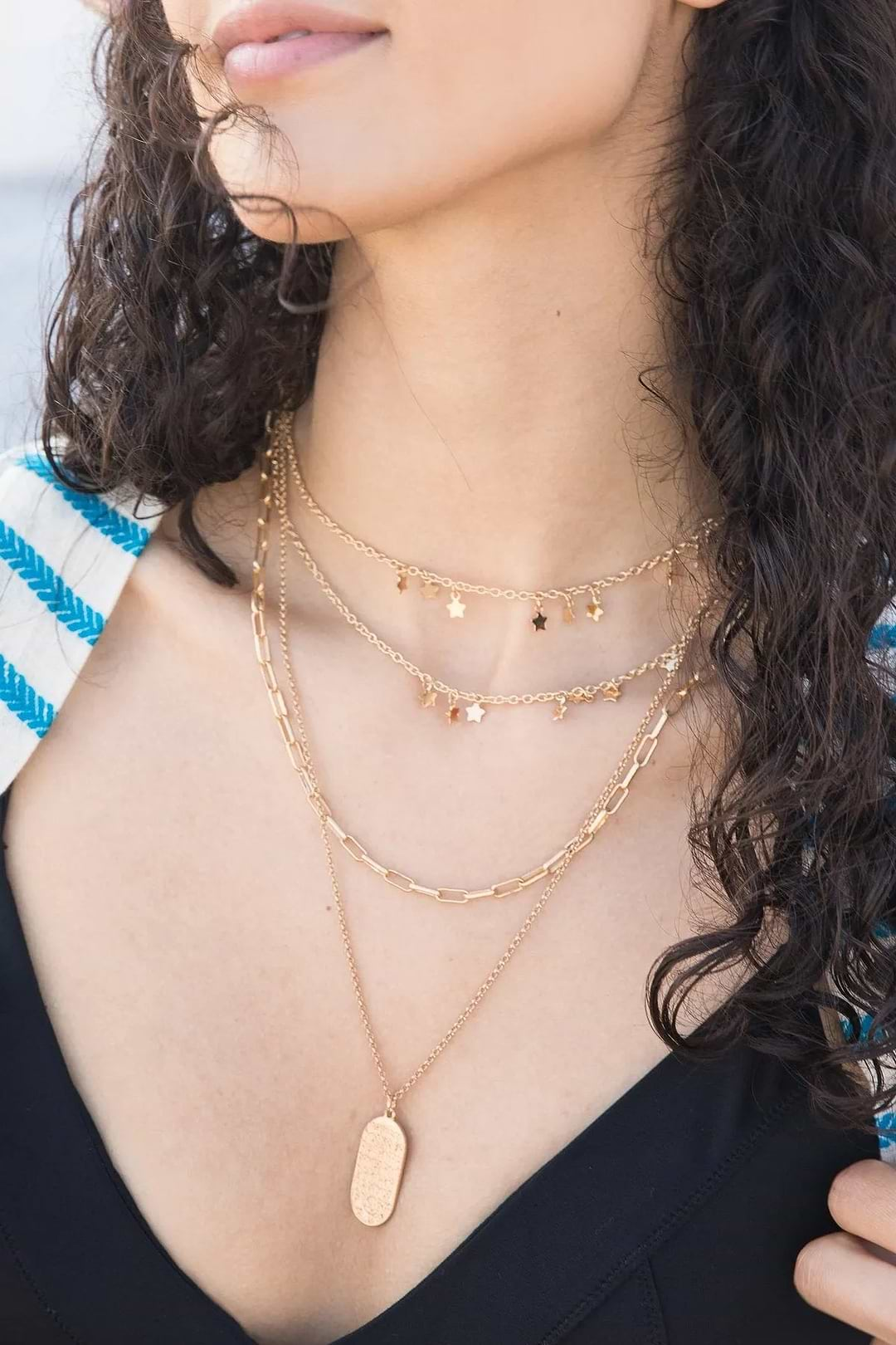 Starletta Layered Necklace Gold