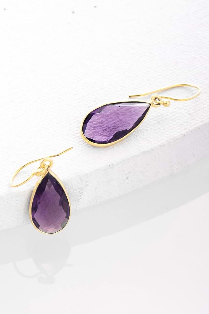 Single Drop Earring Medium Purple