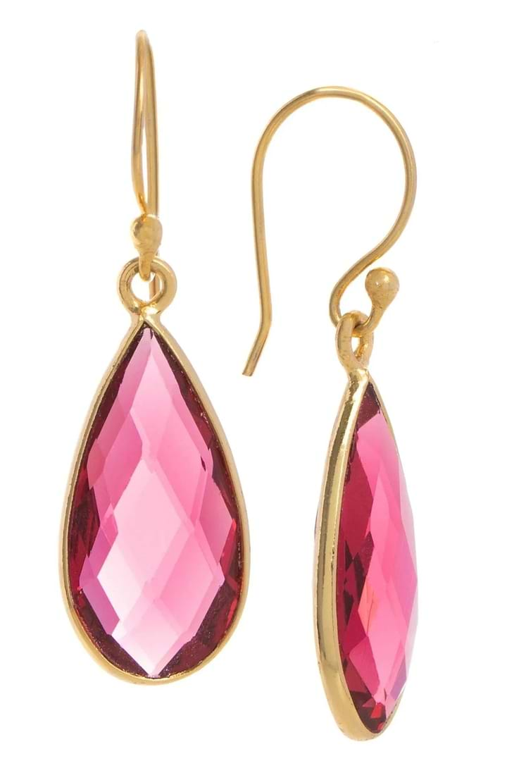 Single Drop Earring Hot Pink