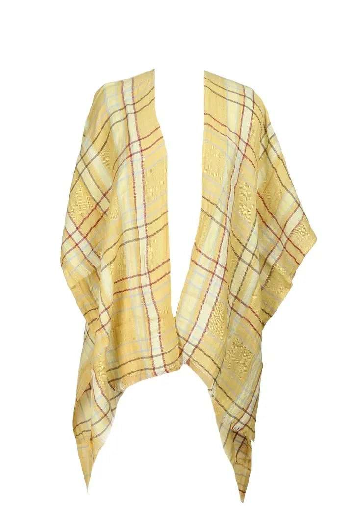 Reverie Plaid Kimono Khaki