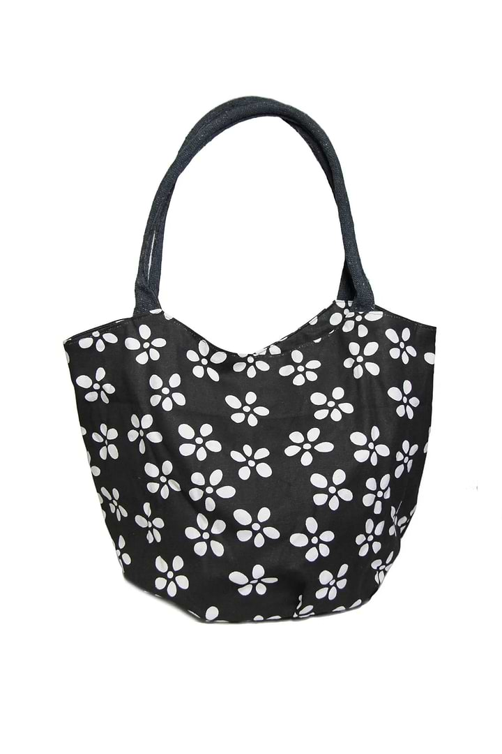 Beach Bucket Tote Bag Black