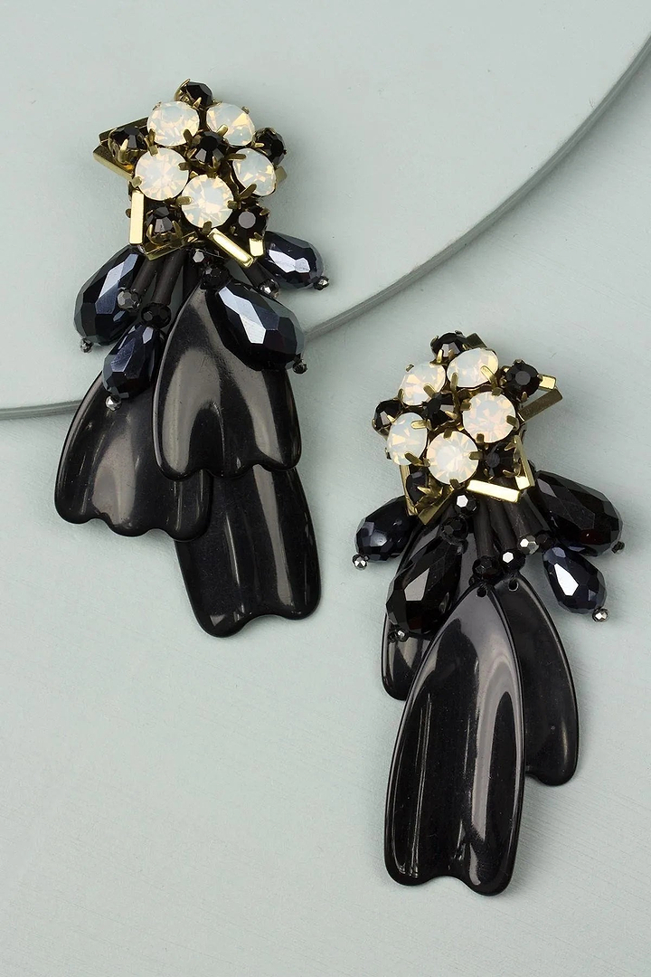 Hilda Clip-On Statement Earring Black