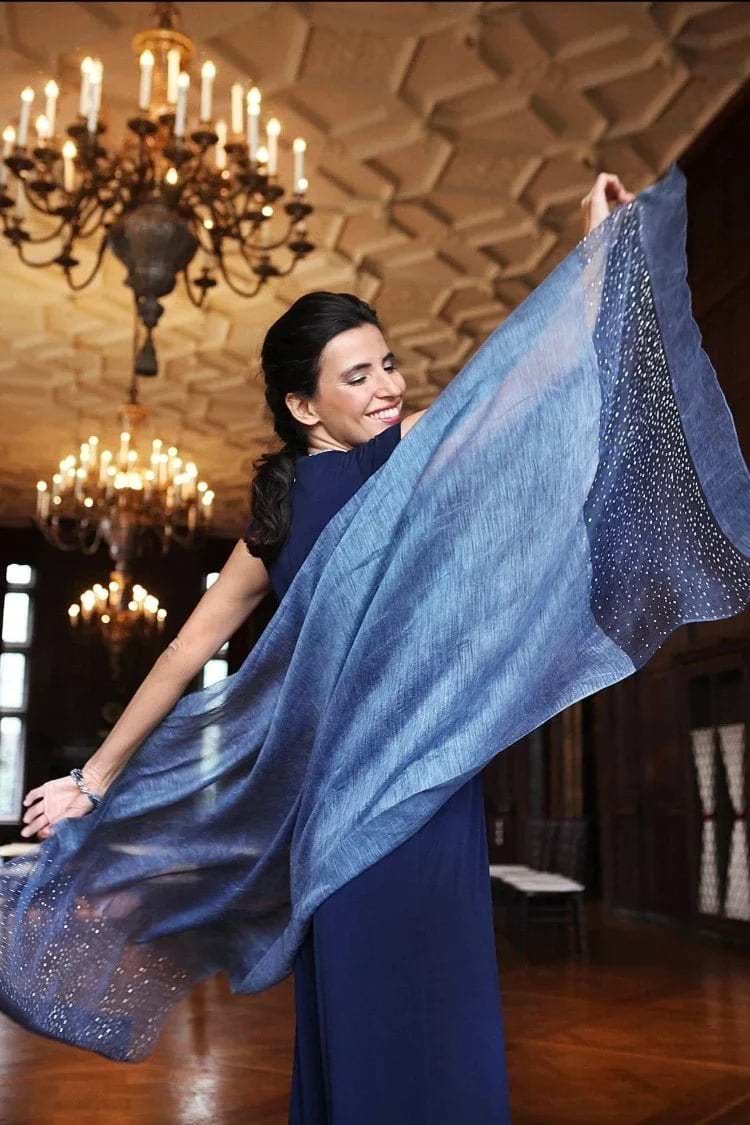Star Gazer Scarf in Blue
