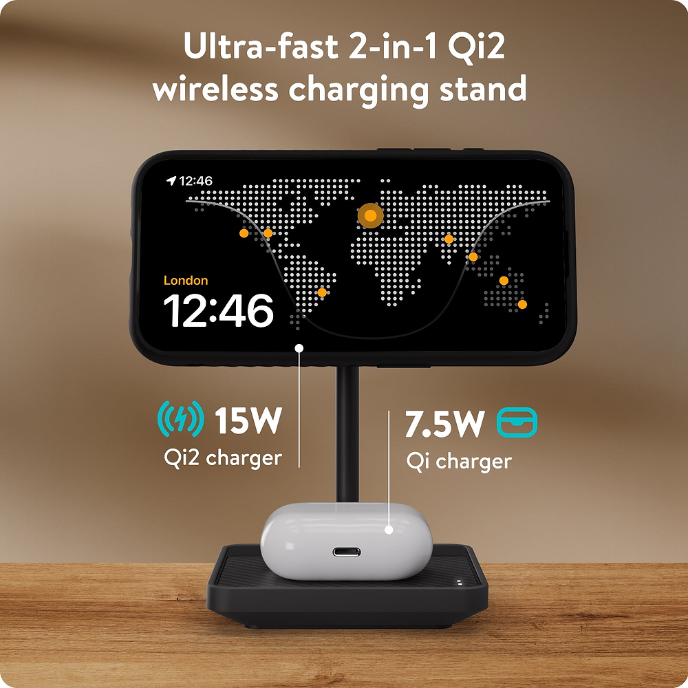 Charging Stand with Qi2 — Aramid Fibre