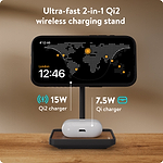 Charging Stand with Qi2 — Walnut