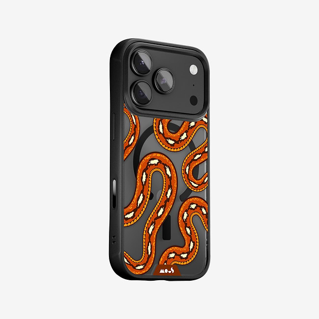 Scarlet Kingsnake Protective Phone Case - Clarity MagSafe x Serpent