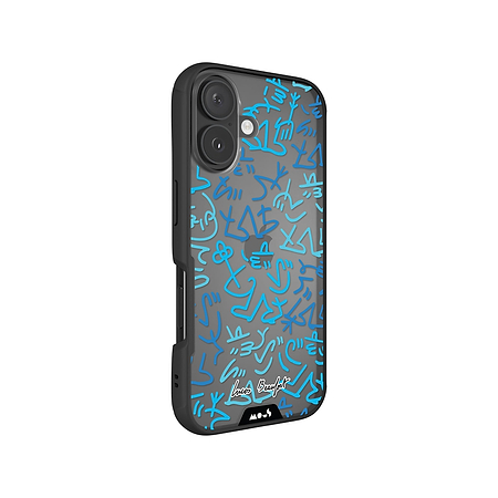 Handyhülle mit blauem Lucas Beaufort-Design