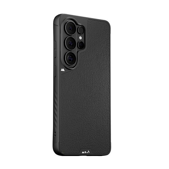 Black Leather Protective Phone Case - Limitless