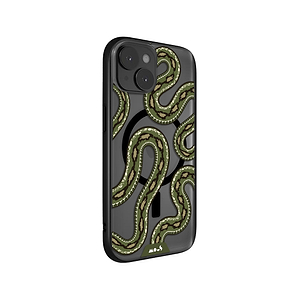 Green Tree Python Protective Phone Case - Clarity MagSafe x Serpent