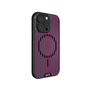 Mulberry Protective Phone Case - Clarity MagSafe x Pinstripe