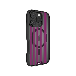 Mulberry Protective Phone Case - Clarity MagSafe x Pinstripe