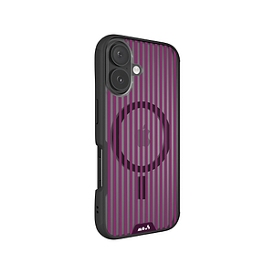 Mulberry Protective Phone Case - Clarity MagSafe x Pinstripe