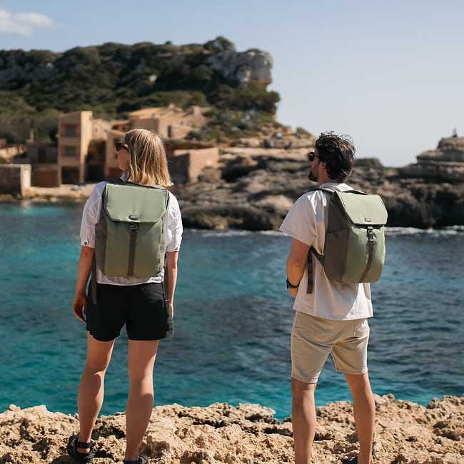 Alltags-Day Rucksack, wasserabweisende Schutztasche, Salbeigrün