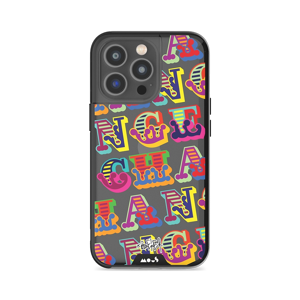 Coque protectrice transparente Qi Wireless Charging Ben Eine Change Design Collabs | iPhone 13 Pro MaxiPhone 13 Pro