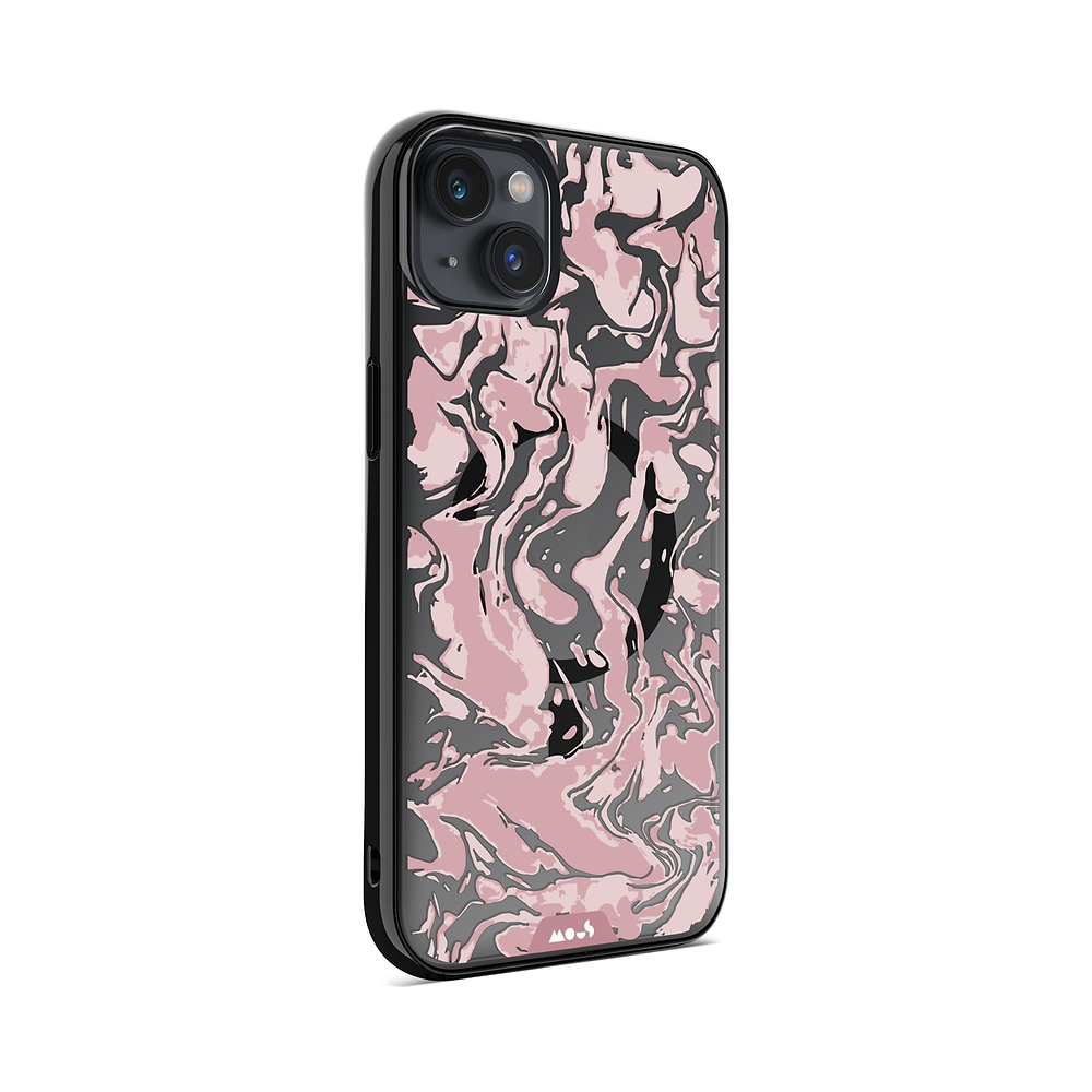 iPhone Magsafe Compatible Marbled Dusky Pink Clear Case Protective | iPhone 14 PlusiPhone 14iPhone 15iPhone 15 Plus