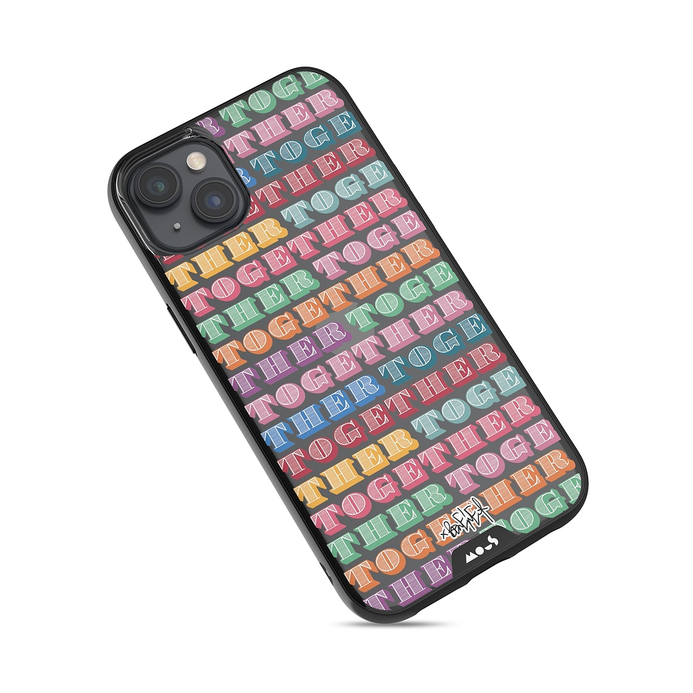 Coque protectrice transparente Qi Wireless Charging Ben Eine Together Design Collabs | iPhone 14 PlusiPhone 14iPhone 15iPhone 15 Plus