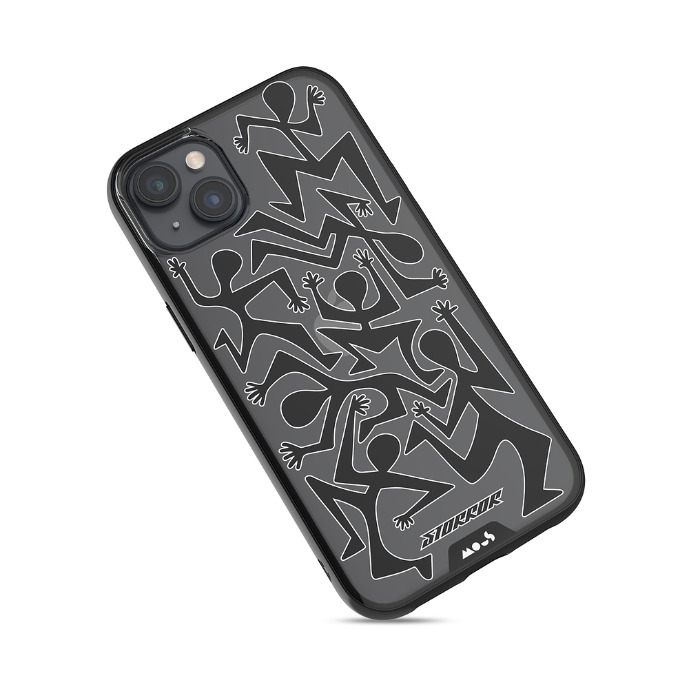 Coque protectrice transparente Qi Wireless Charging Storror Squad People Characters Design Collabs | iPhone 14 PlusiPhone 14iPhone 15iPhone 15 Plus