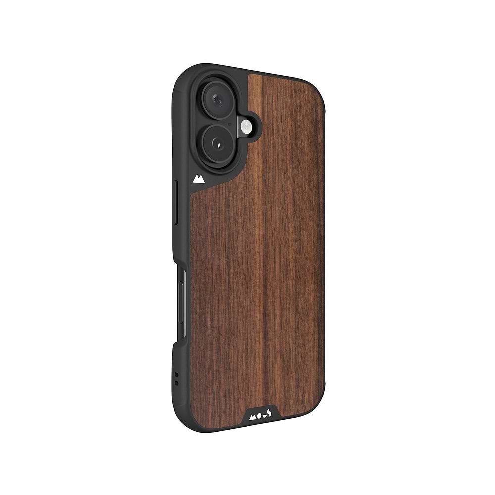 Etui protecteur pour iPhone 16 avec chargeur magnétique MagSafe en bois de noyer | iPhone 16iPhone 16 Plus