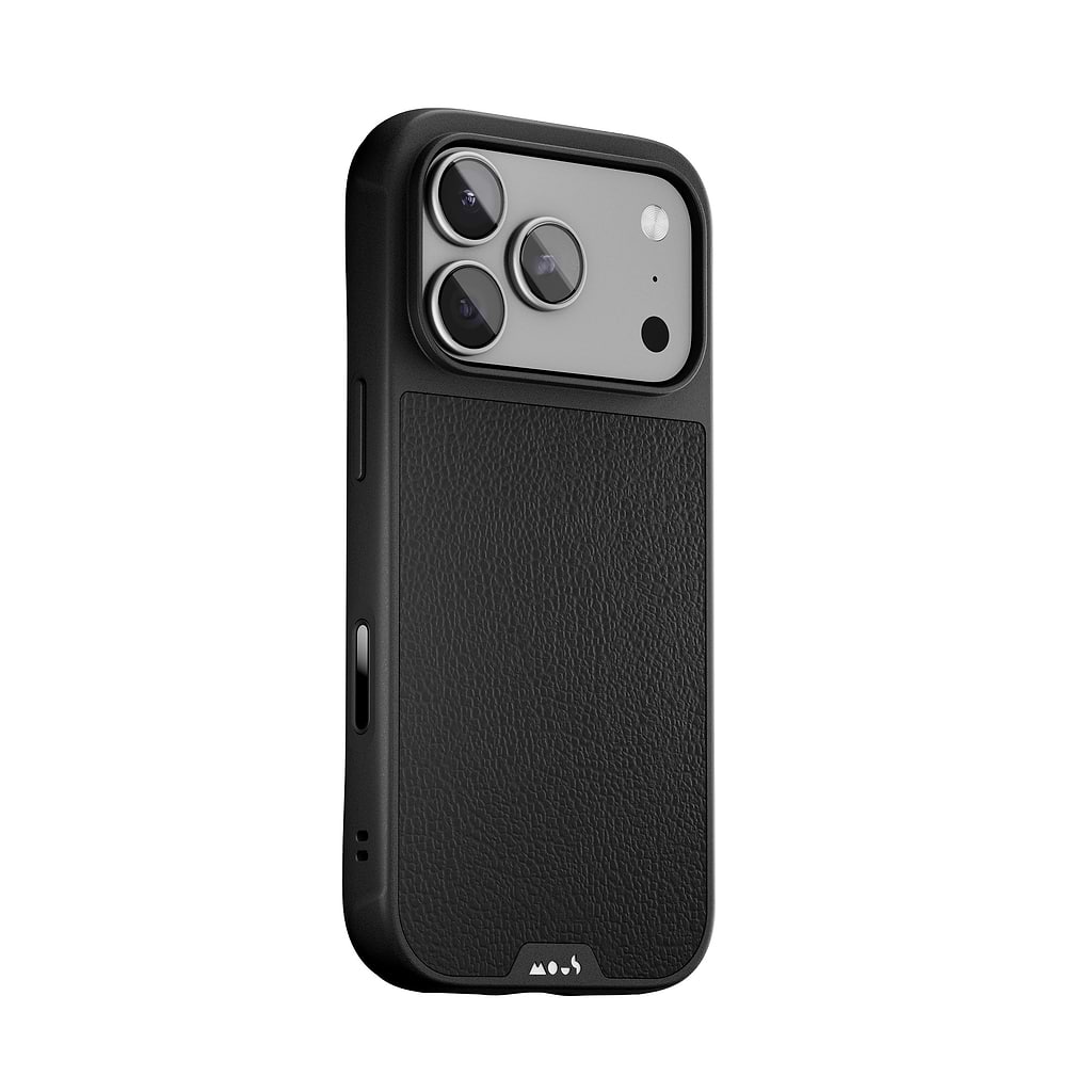 Black Leather Protective Phone Case - Limitless