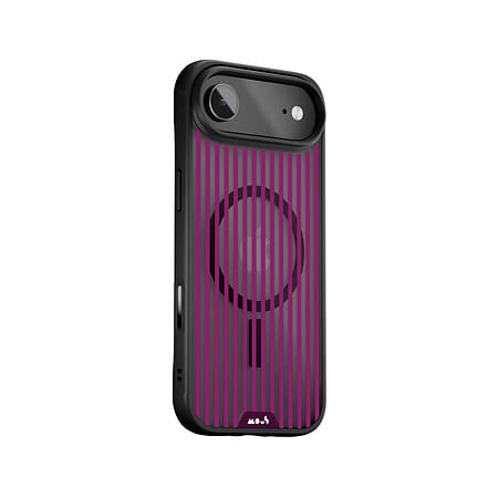 Mulberry Protective Phone Case - Clarity MagSafe x Pinstripe